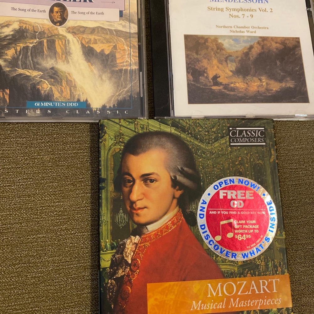 Mahler, Mendelssohn and Mozart- 3 classical CDs